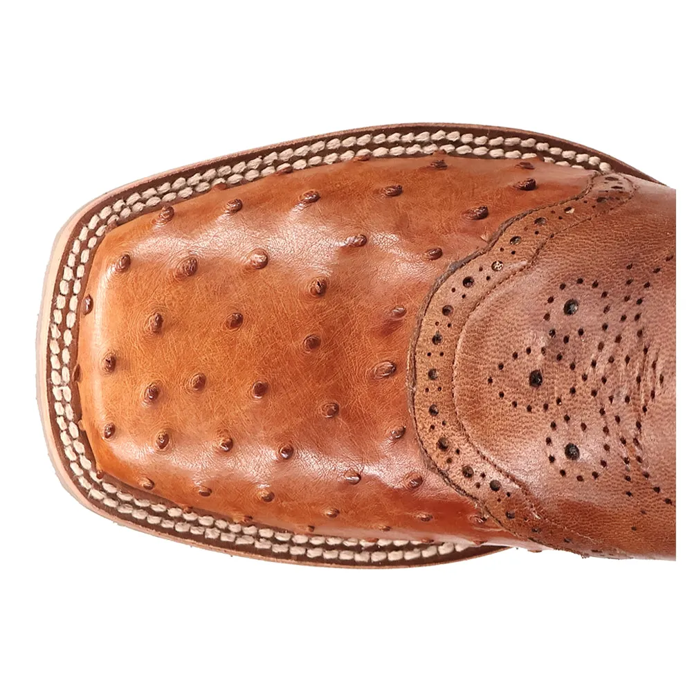 Martel Ostrich Square Toe Cowboy Boots