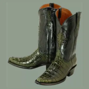 Men Cowboy Moscow Rust Western Performance Mustard Green Boots Square Toe Boot