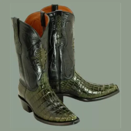 Men Cowboy Moscow Rust Western Performance Mustard Green Boots Square Toe Boot