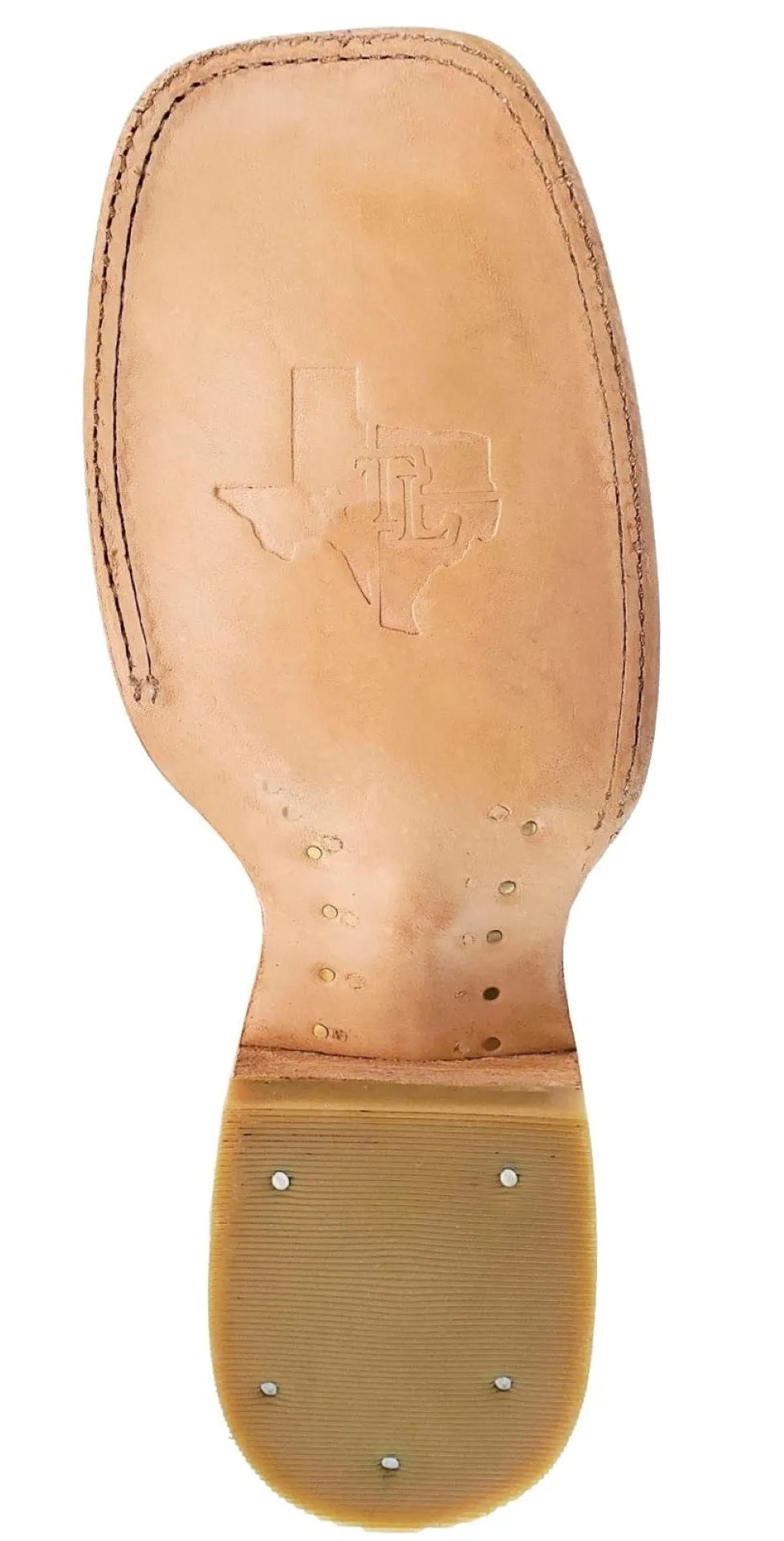 Mens Brown Ostrich Quill Print Leather Cowboy Boots Square Toe