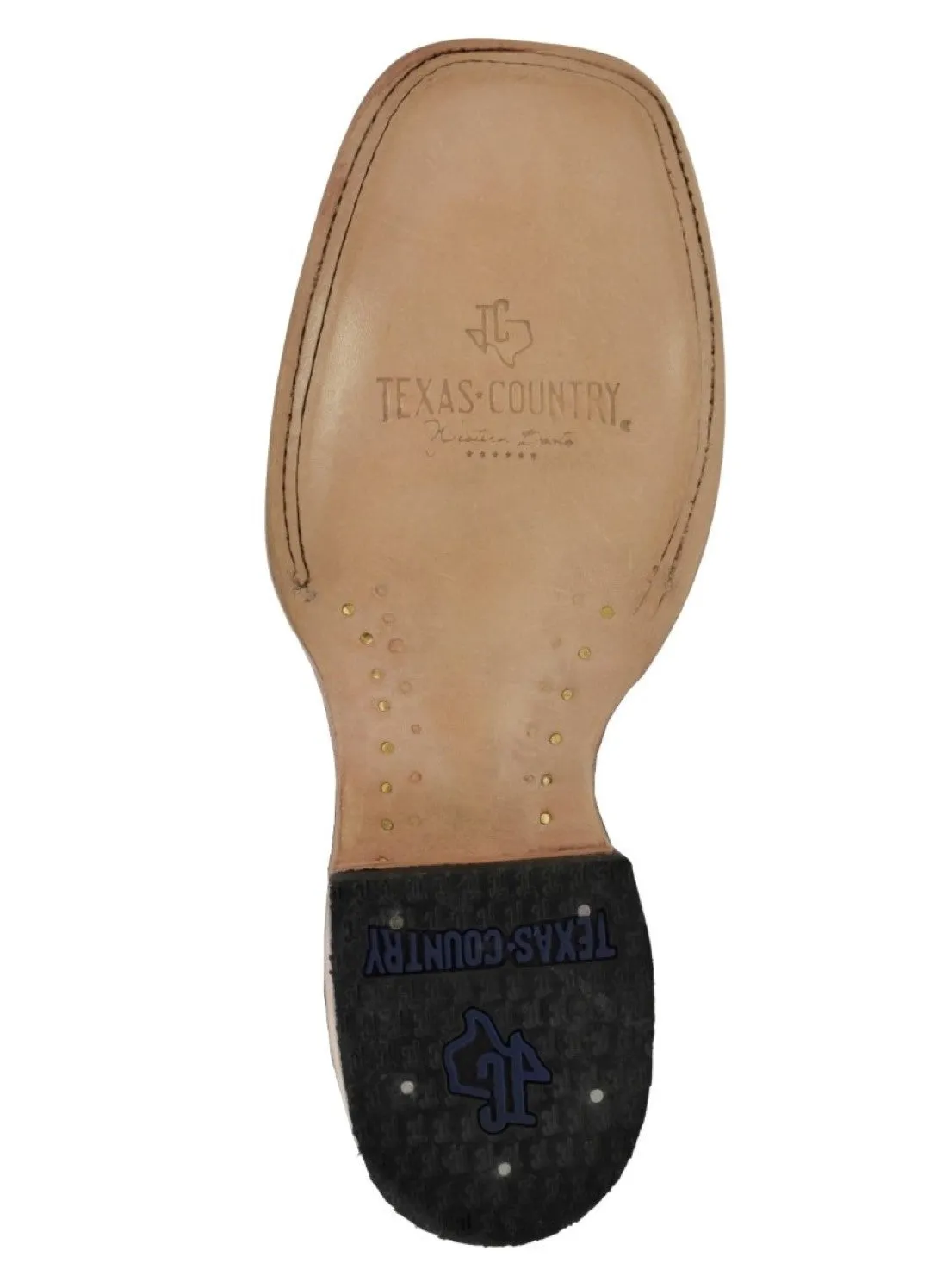 Mens Cheyenne Chedron Solid Leather Cowboy Boots - Square Toe