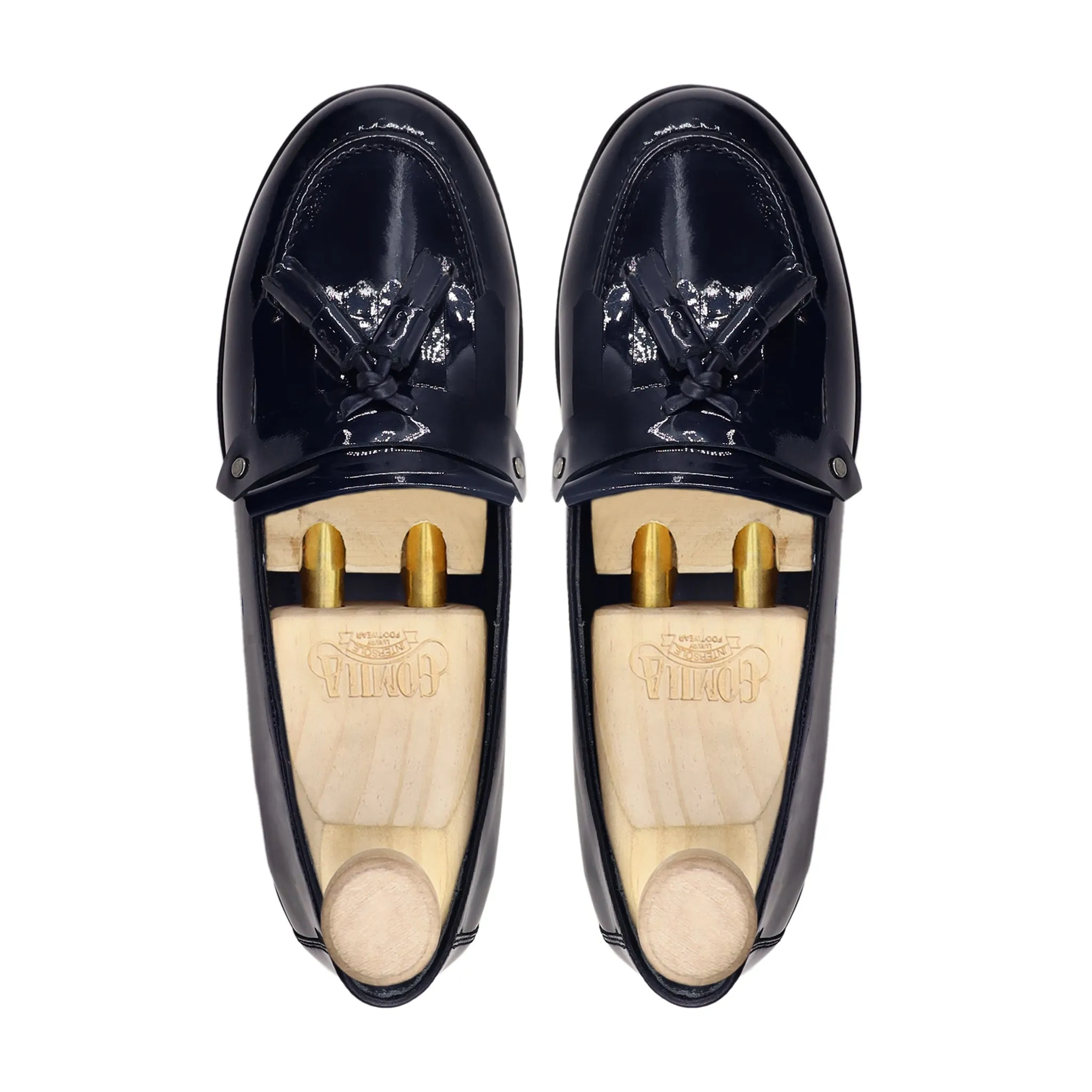 Mervin - Ladies Dark Blue Patent Leather Loafer