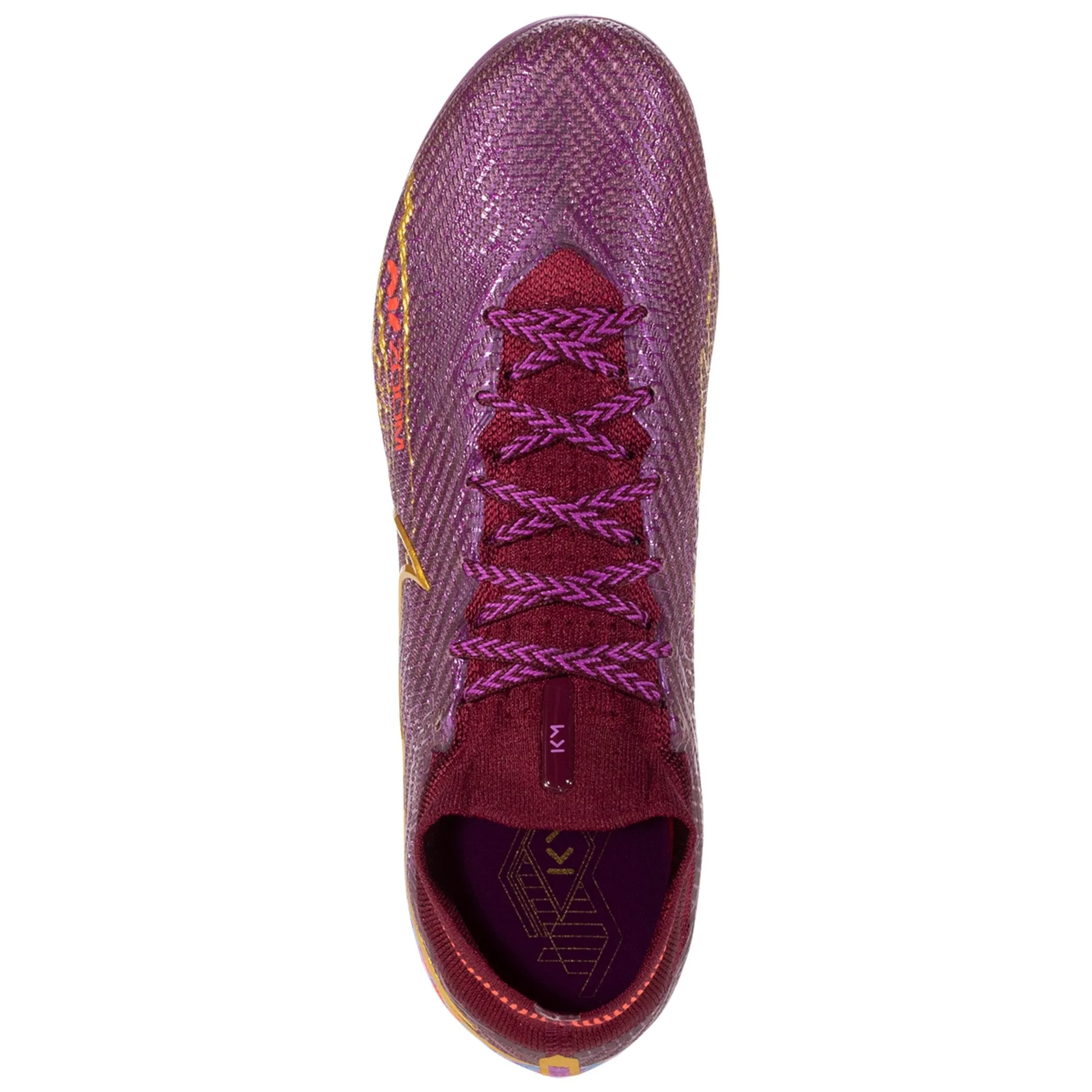 Nike Air Zoom Mercurial Superfly 9 KM Elite FG Firm Ground Soccer Cleats - Dark Beetroot/Vivid Gold