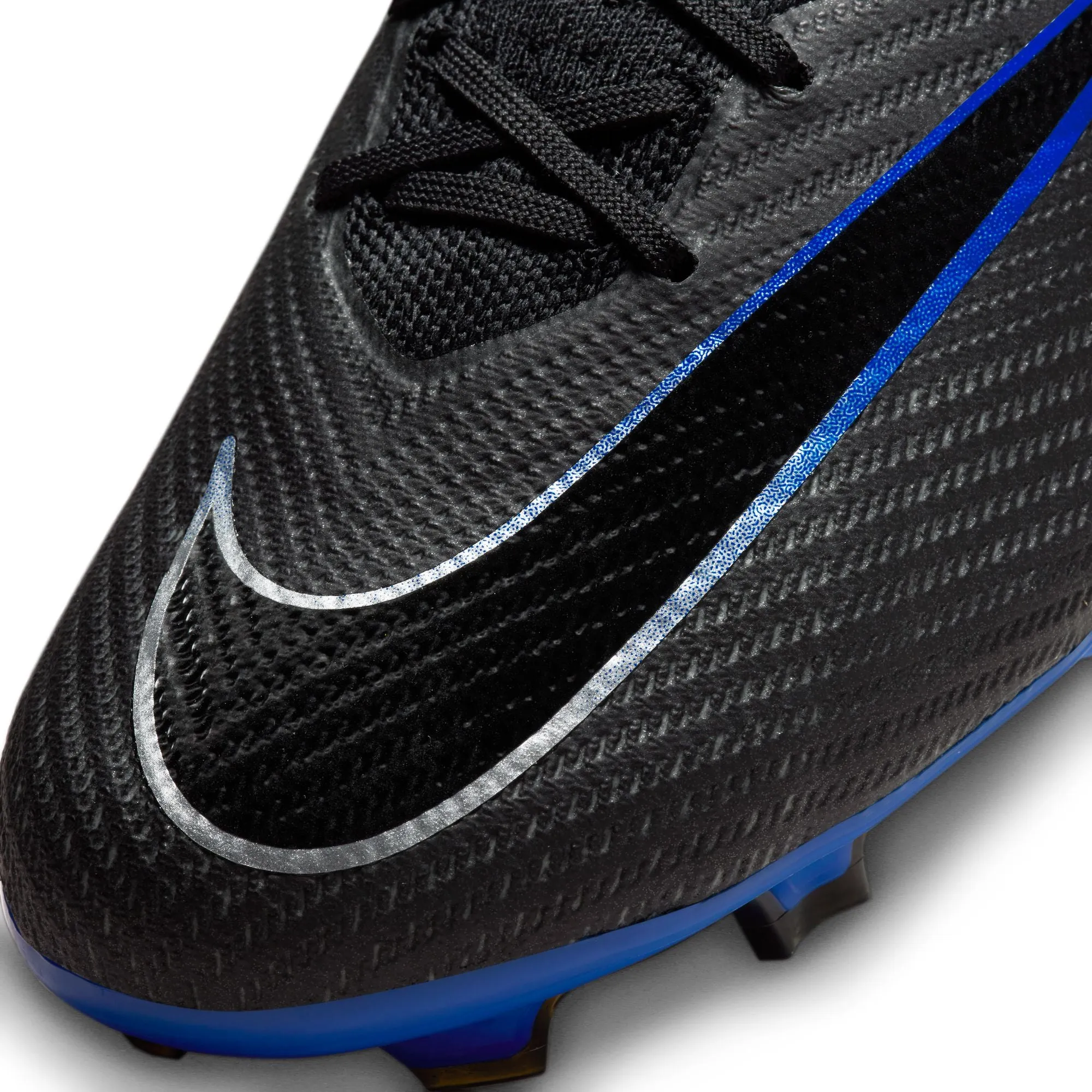 Nike Air Zoom Mercurial Vapor 15 Elite FG Soccer Cleat - Black/Chrome/HyperRoyal