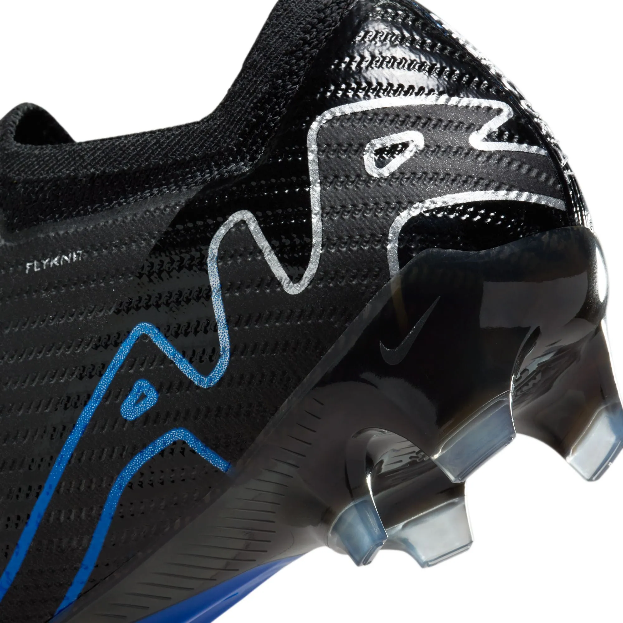 Nike Air Zoom Mercurial Vapor 15 Elite FG Soccer Cleat - Black/Chrome/HyperRoyal