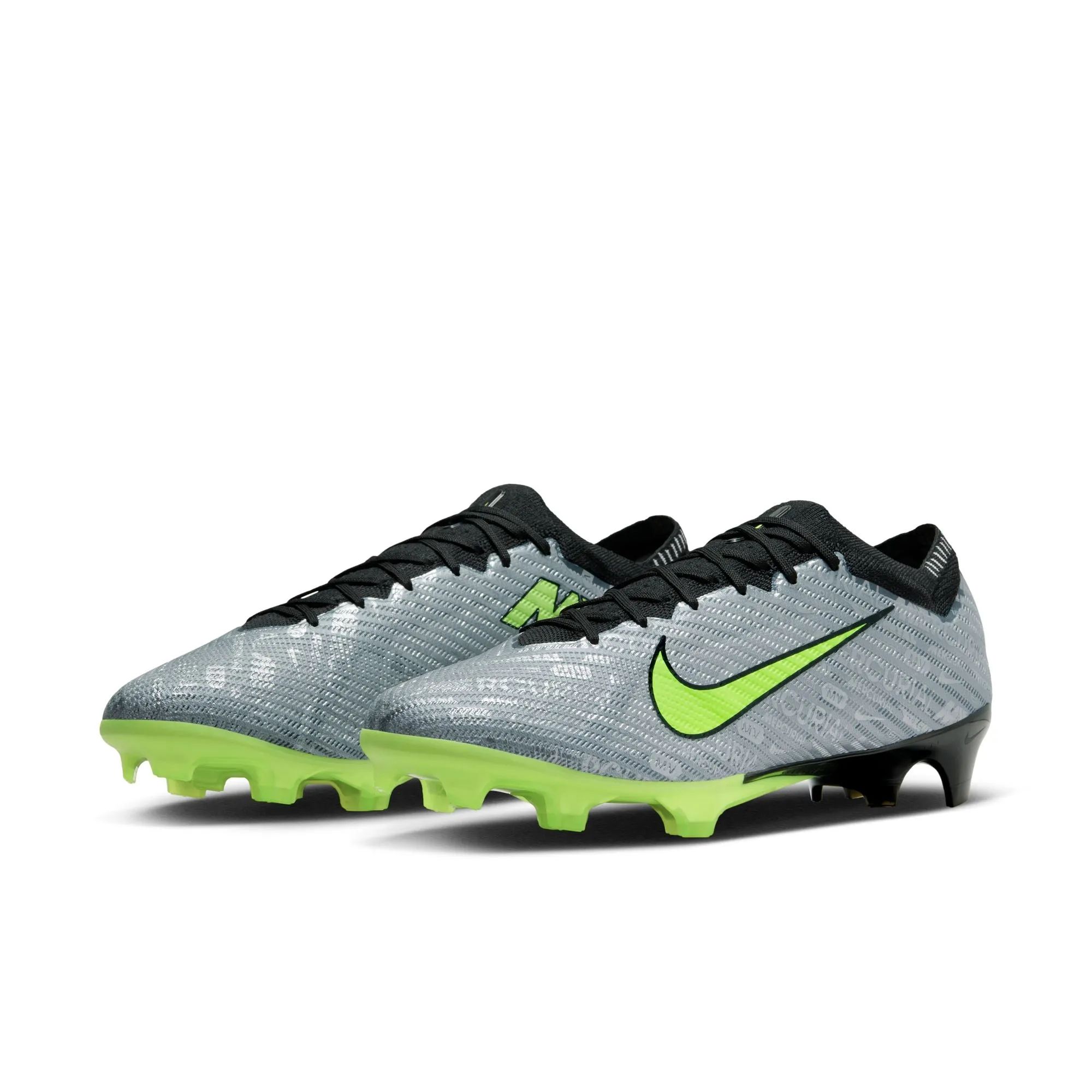 Nike Air Zoom Mercurial Vapor 15 Elite XXV FG Soccer Cleat - MetallicSilver/Volt/Black