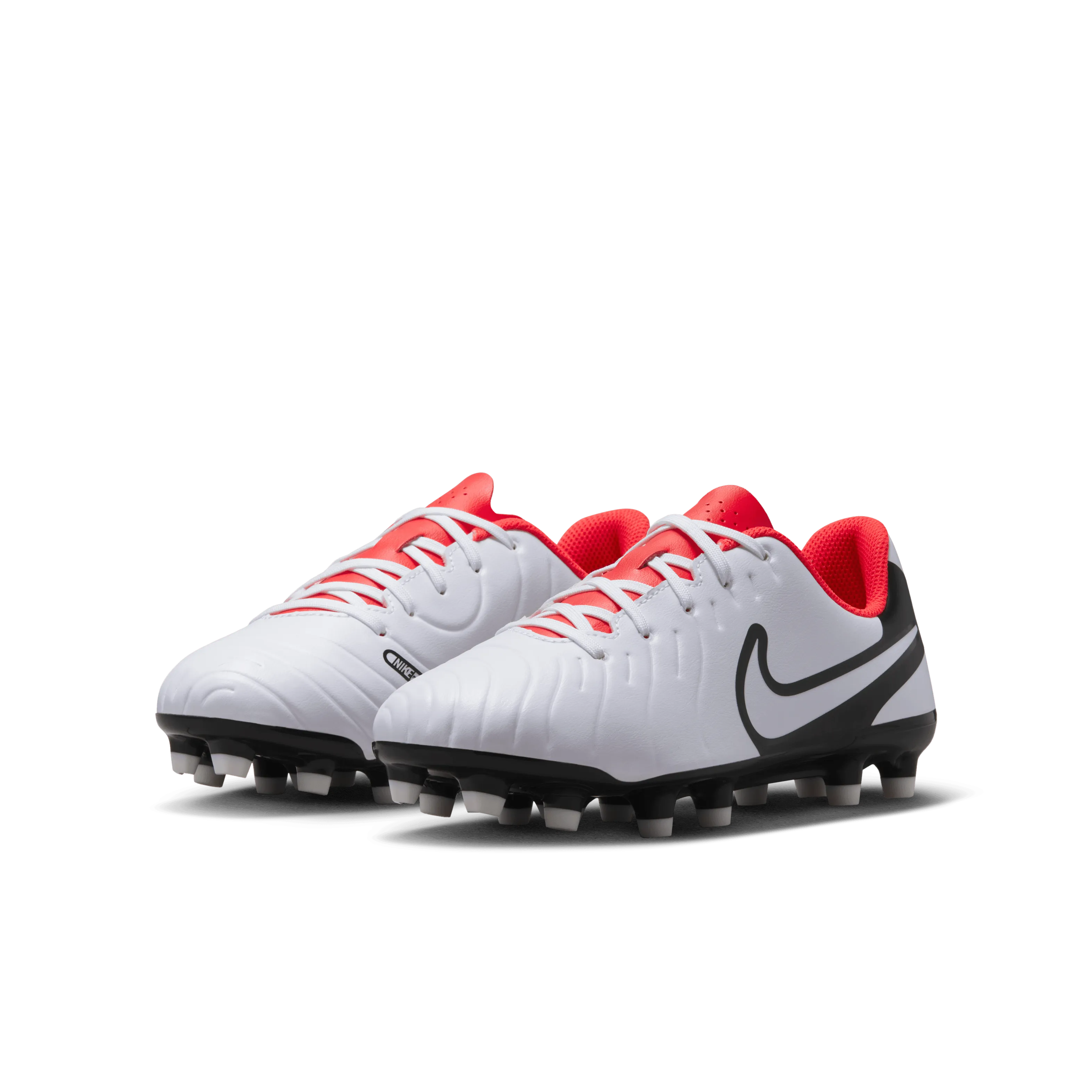 Nike Jr. Tiempo Legend 10 Club FG-WHITE/BLACK/BRIGHT CRIMSON