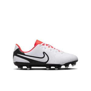 Nike Jr. Tiempo Legend 10 Club FG-WHITE/BLACK/BRIGHT CRIMSON