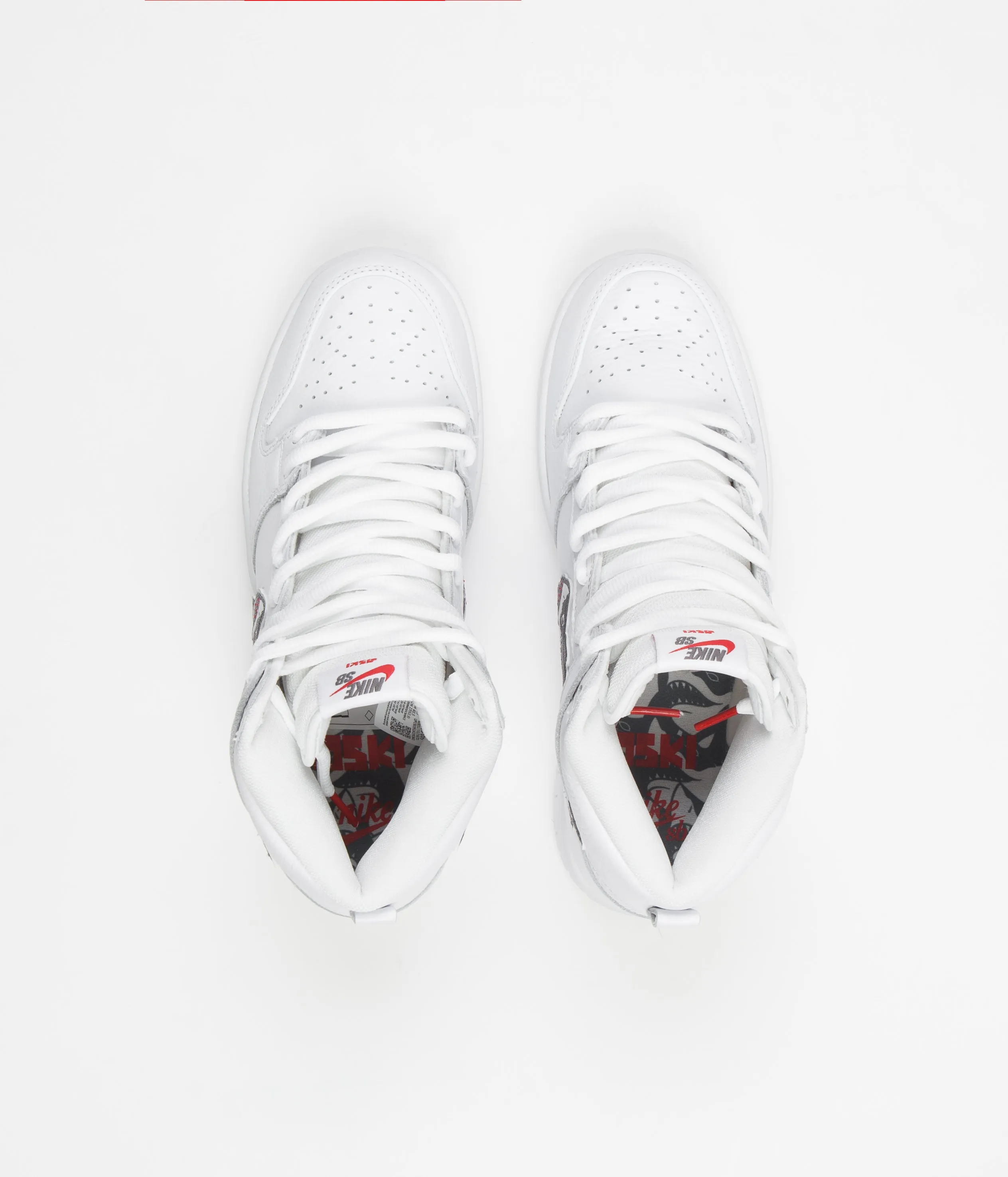 Nike SB Orange Label Dunk High Pro 'Oski' Shoes - White / Cool Grey - White - White