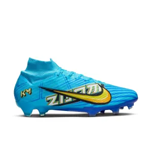 Nike Zoom Mercurial Superfly 9 Elite KM FG Firm Ground Soccer Cleat - Baltic Blue/White