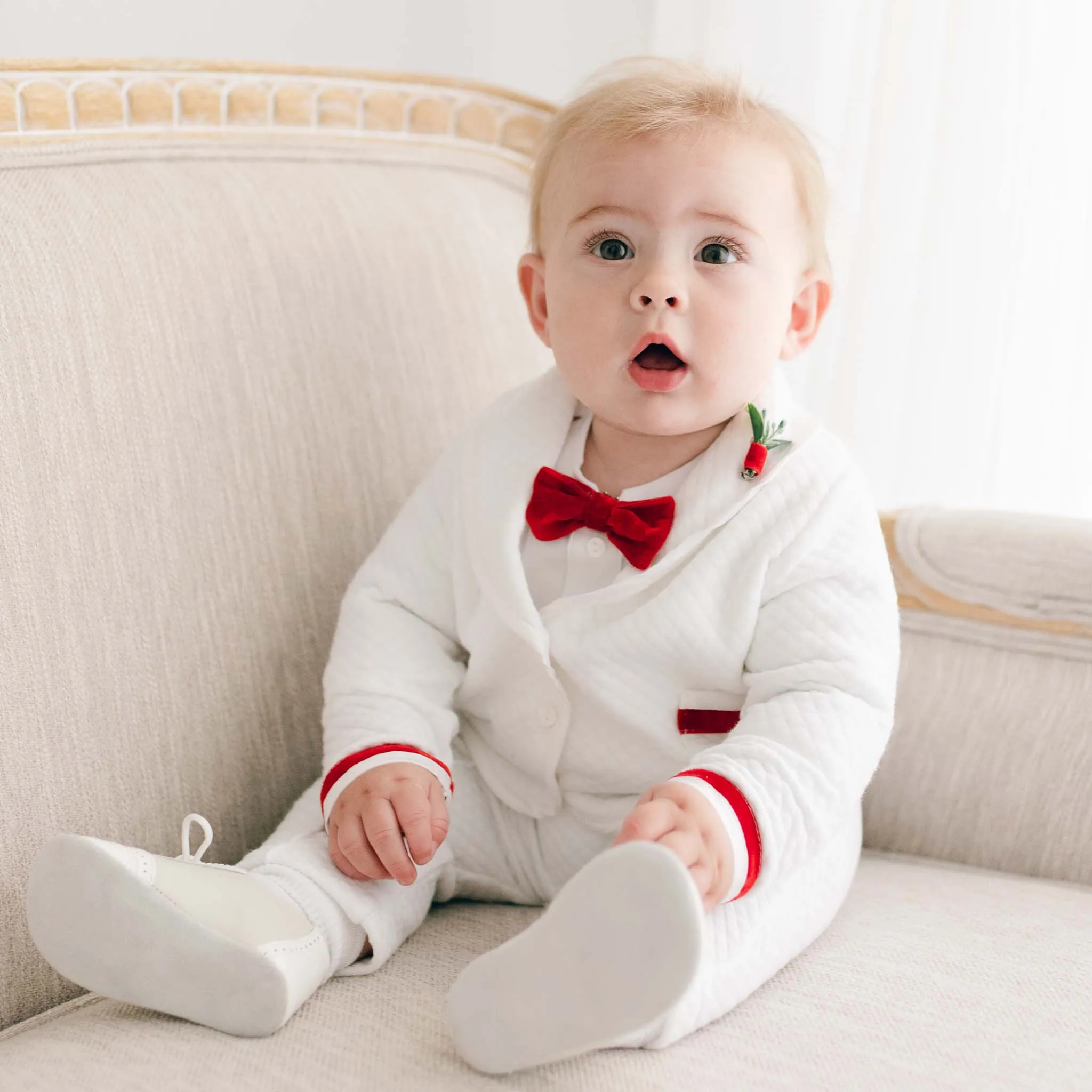 Noah 3-Piece Suit | Red Trim