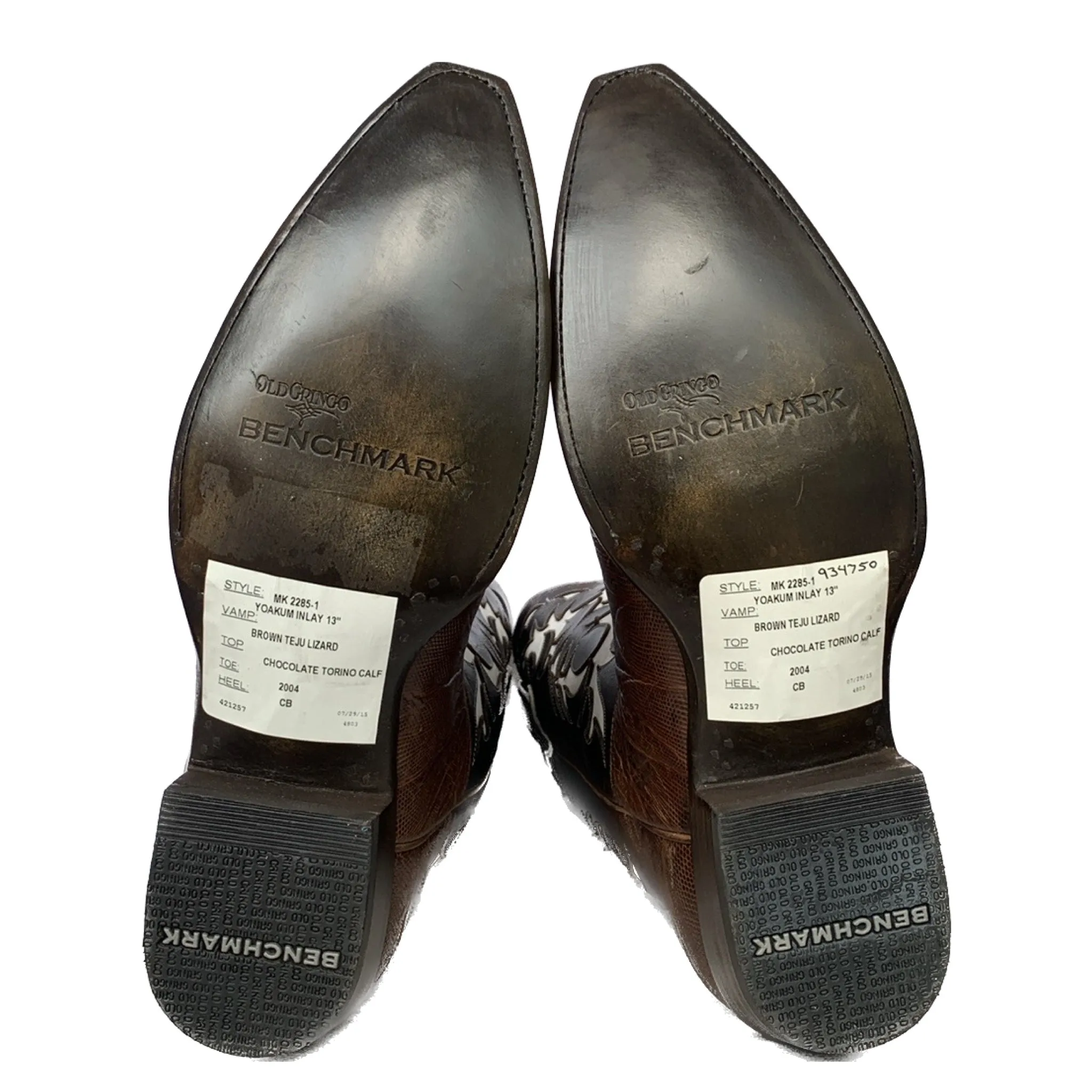 OLD GRINGO Benchmark Handmade Teju Lizard Exotic Leather Brown Cowboy Western Boots