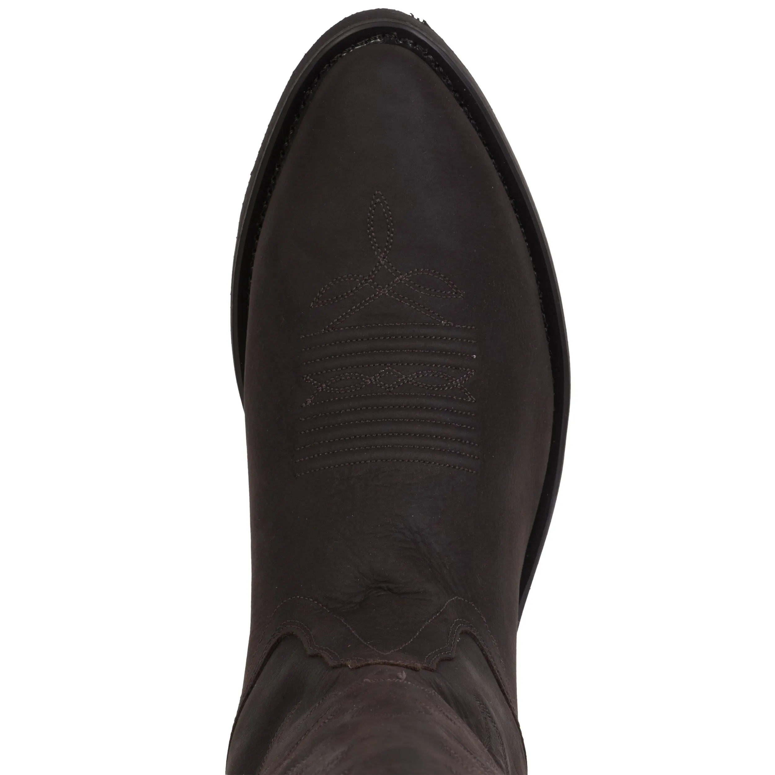 Old West Brown Mens Distress Leather Brown Round Toe 13in Cowboy Boots 10.5 D