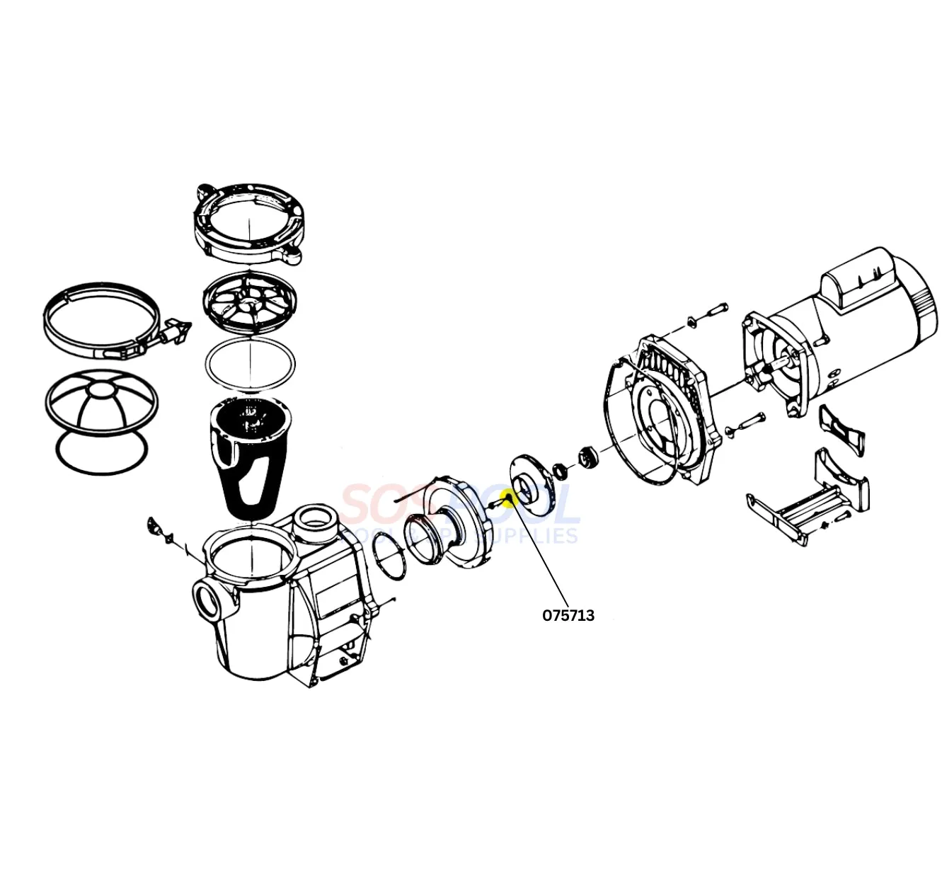 Pentair Rubber Washer for Whisperflo and Intelliflo Impeller | 075713