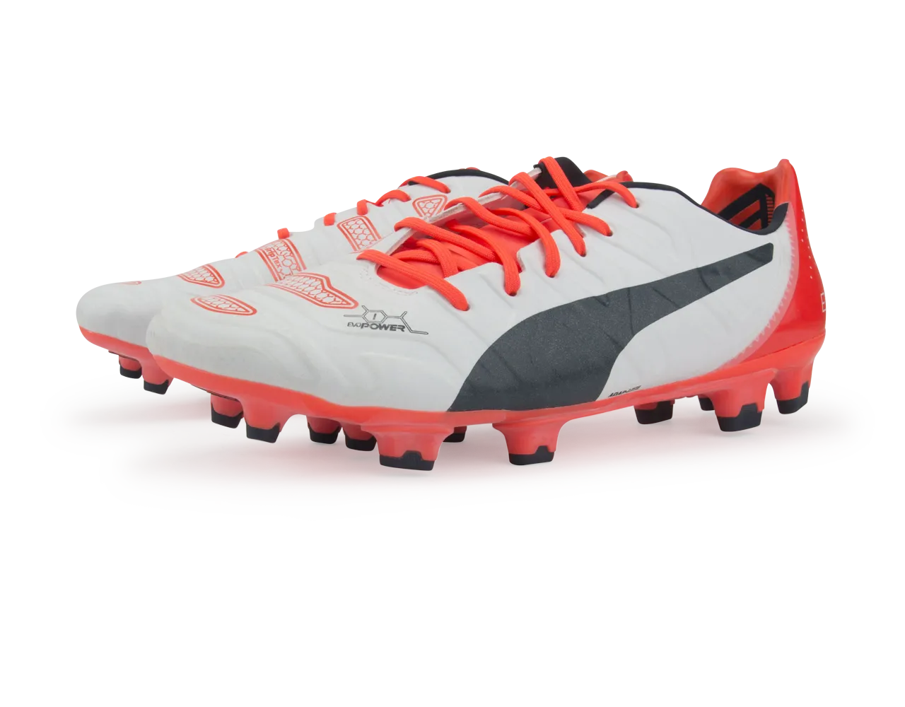 PUMA Men's evoPOWER 1.2 FG White/Total Eclipse/Lava Blast