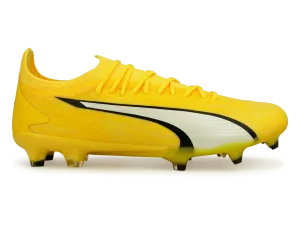 PUMA Men's Ultra Ultimate FG/AG Yellow Blaze/Black