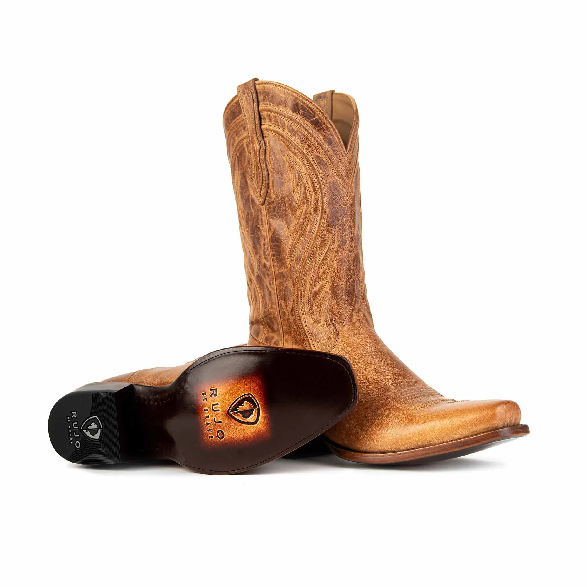Rujo Boots Men's The Tate Peanut Mad Dog Goat Boots