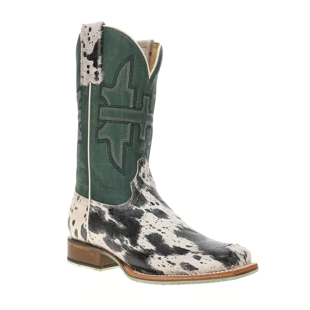 Shaggy Spot Square Toe Cowboy Boots