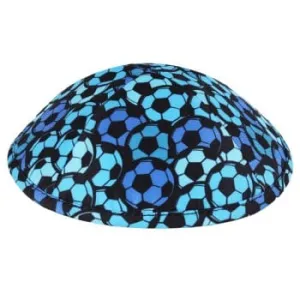 Soccer Design Kippot with Optional Personalization