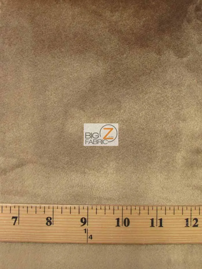 Solid Butter Velvet Drapery Upholstery Fabric / Wheat / Sold By The Yard