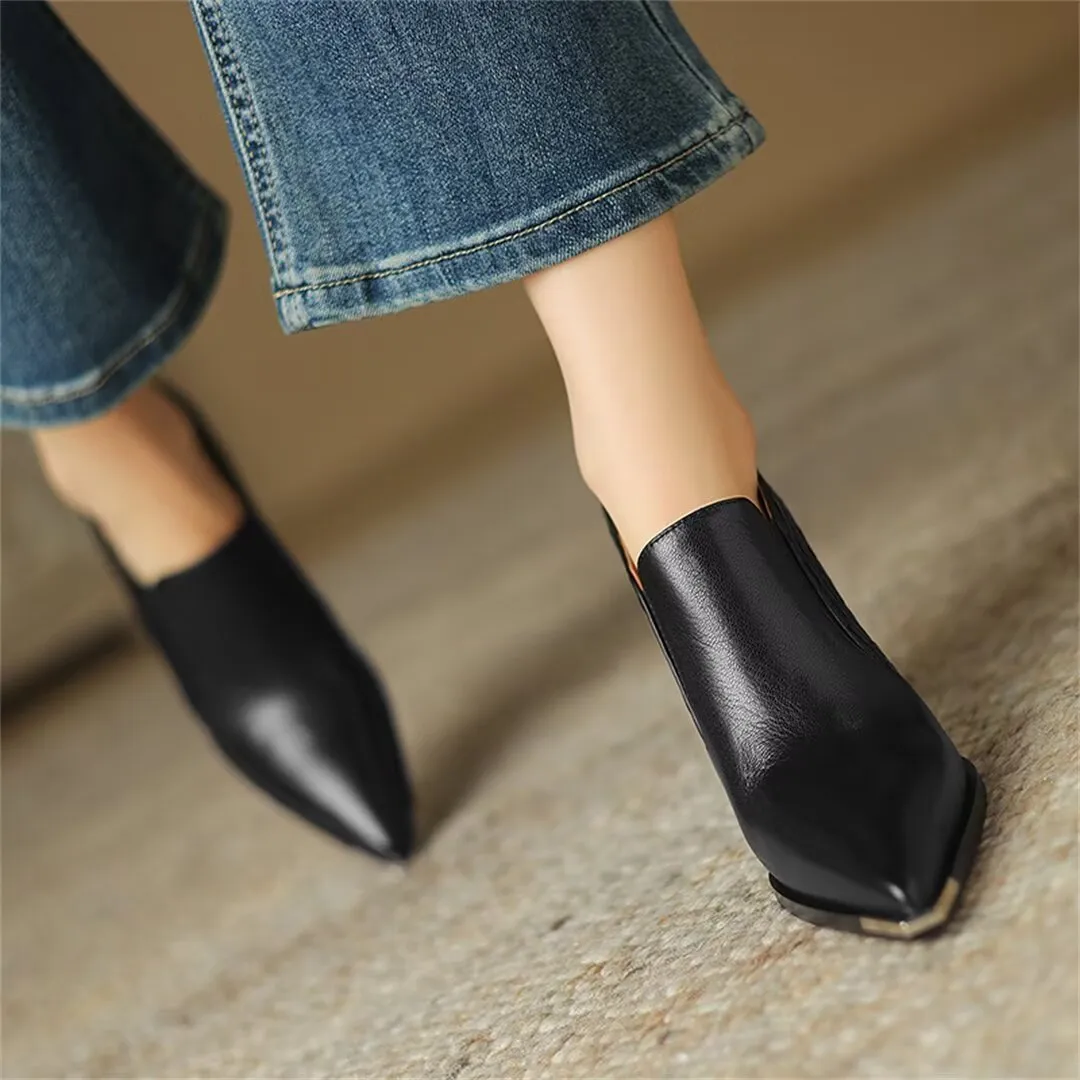 Sophisticated High Heel Cow Leather Pumps