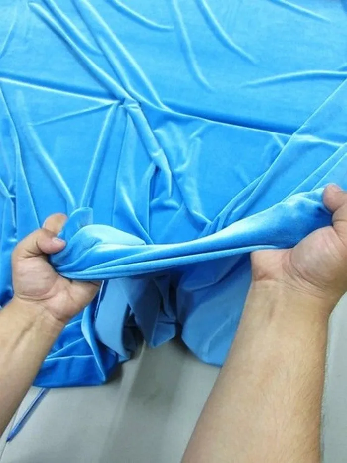 Stretch Velvet Velour Spandex 360 Grams Costume Fabric / Silver / Sold By The Yard