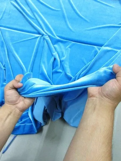 Stretch Velvet Velour Spandex 360 Grams Costume Fabric / Yellow / Sold By The Yard