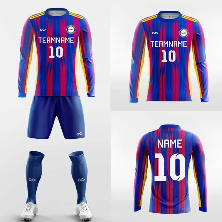 Stripe - Custom Club Soccer Uniforms Long Sleeve Sublimated