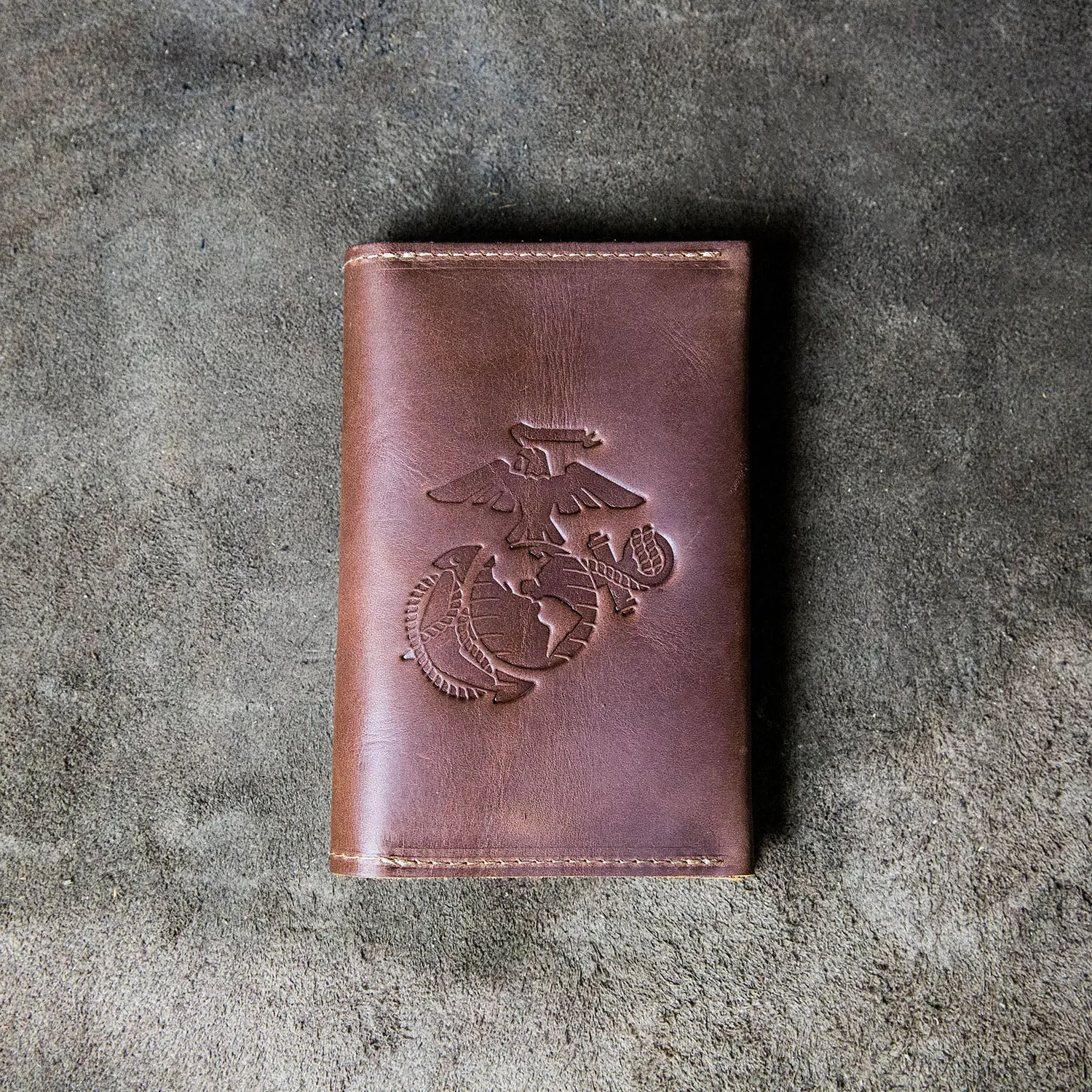 The Officially Licensed Marine Corps Pioneer Fine Leather Passport Wallet Passport Cover