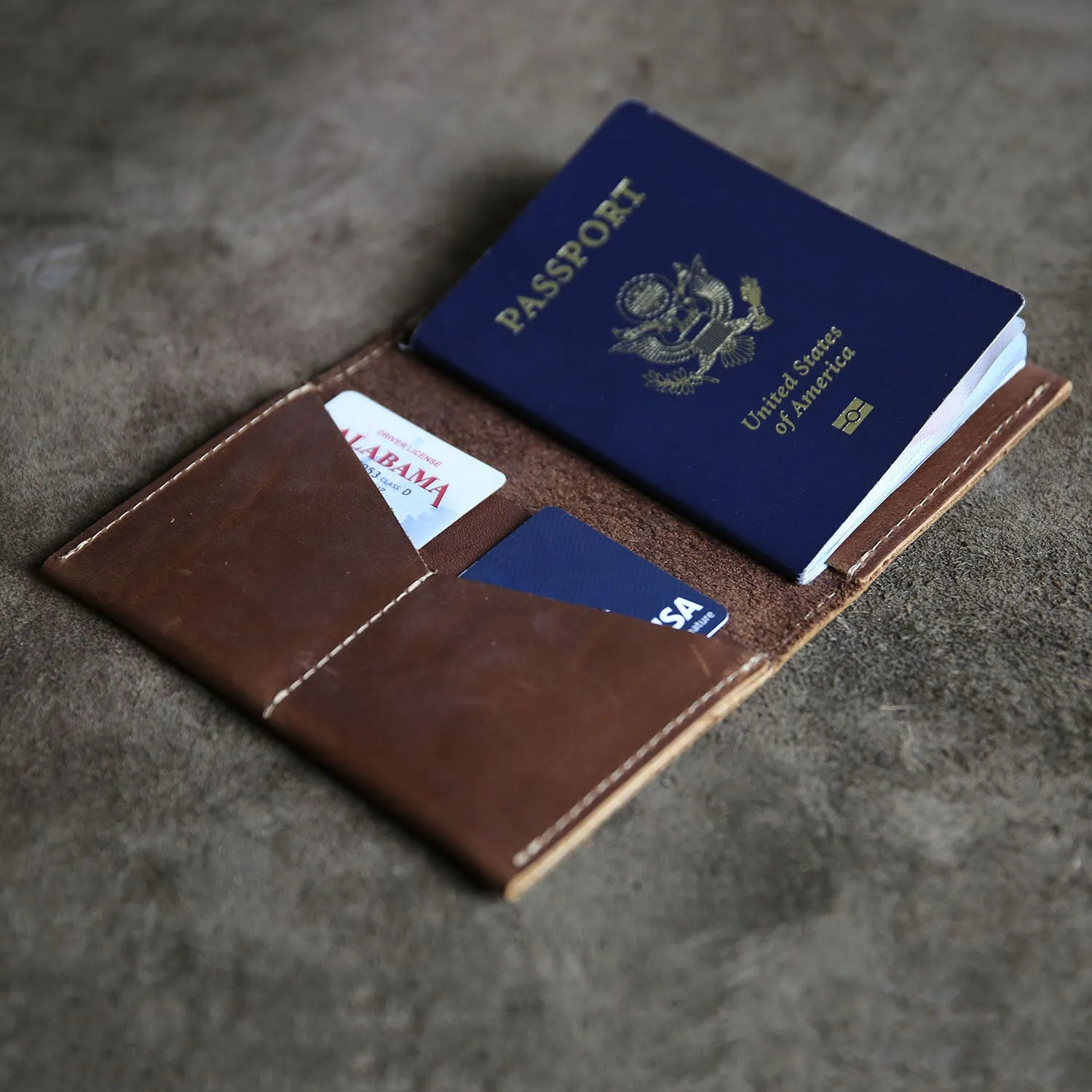 The Officially Licensed Marine Corps Pioneer Fine Leather Passport Wallet Passport Cover