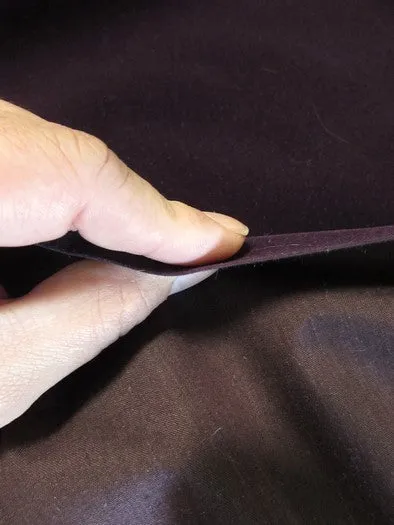 Upholstery Grade Solid Flocking Velvet Fabric / Red / Sold By The Yard