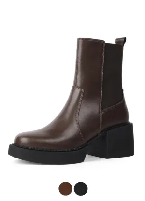 USS Shoes Alina Women's Thick High Heels Boots