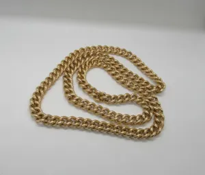 Vintage Gold Tone Heavy Textured Chain Necklace or Belt 36"
