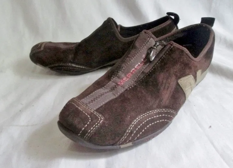 Womens MERRELL BARRADO Chestnut Suede Leather Shoe 8.5 BROWN Walking Athletic