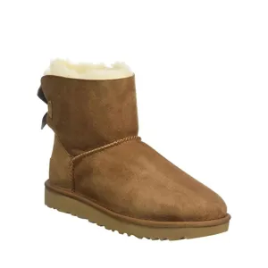 Women's Shoes UGG MINI BAILEY BOW II Slip On Ankle Boots 1016501 CHESTNUT