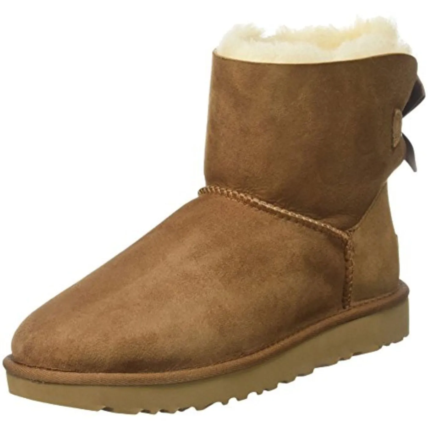 Women's Shoes UGG MINI BAILEY BOW II Slip On Ankle Boots 1016501 CHESTNUT