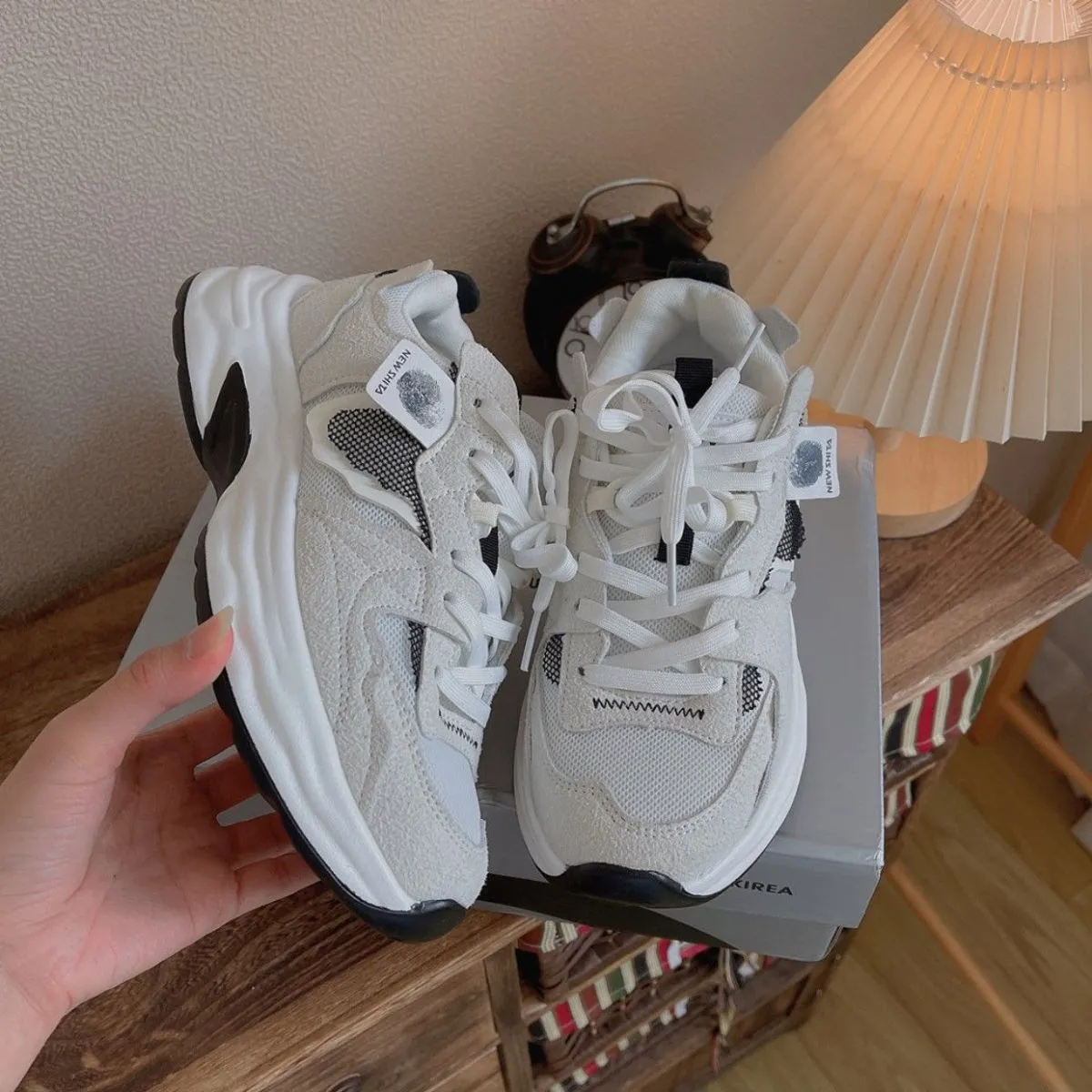 xiangtuibao Retro Sports Shoes 41 Women Summer Women's Casual Shoes 42 Comfortable Ladies Chunky Sneakers 43 Thick Sole Walking Shoes Woman