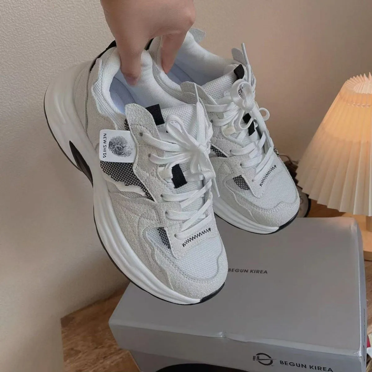 xiangtuibao Retro Sports Shoes 41 Women Summer Women's Casual Shoes 42 Comfortable Ladies Chunky Sneakers 43 Thick Sole Walking Shoes Woman