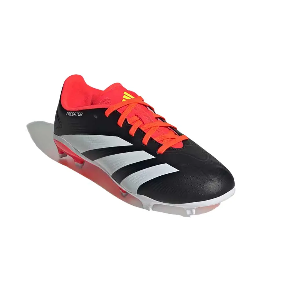 Youth Big Kids' Jr Predator League L FG Soccer Shoe - Core Black / Cloud White / Solar Red - Regular (M)
